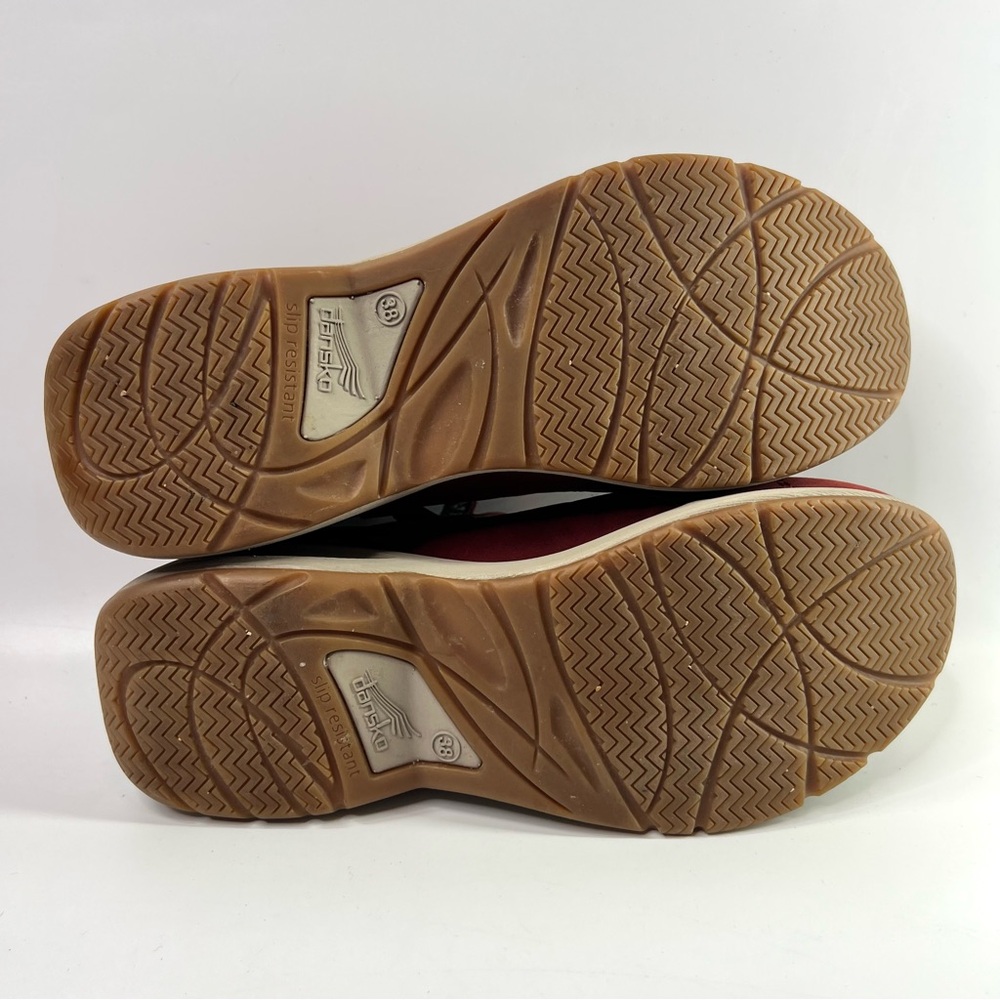 Dansko Steffi Mary Jane Platform Shoes Red Leather Size 38 - Picture 15 of 15